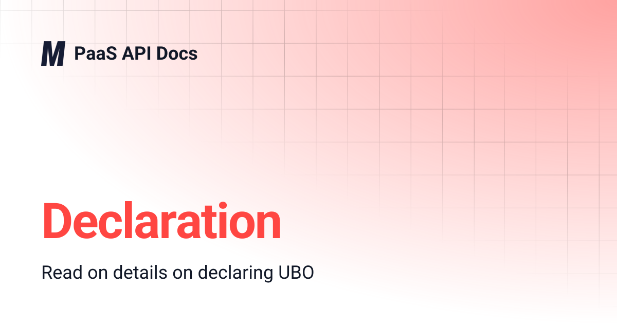Declaration | PaaS API Docs